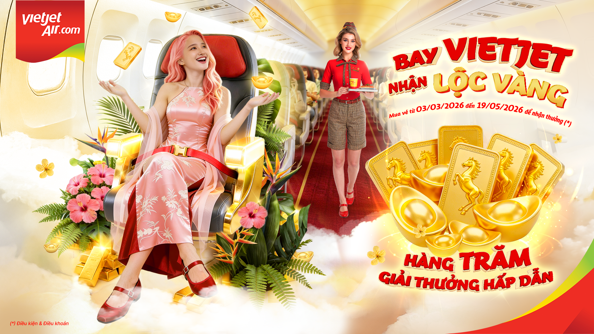 Bay Vietjet đầu năm, rước lộc v&agrave;ng may mắn- Ảnh 1.