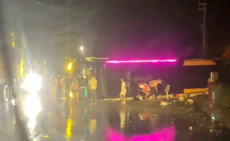 Hiện trường vụ tai nạn.