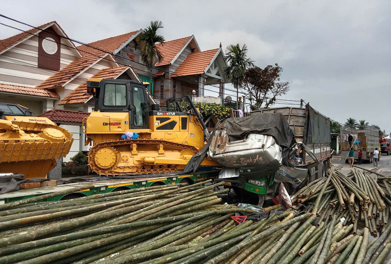 Hiện trường vụ tai nạn.
