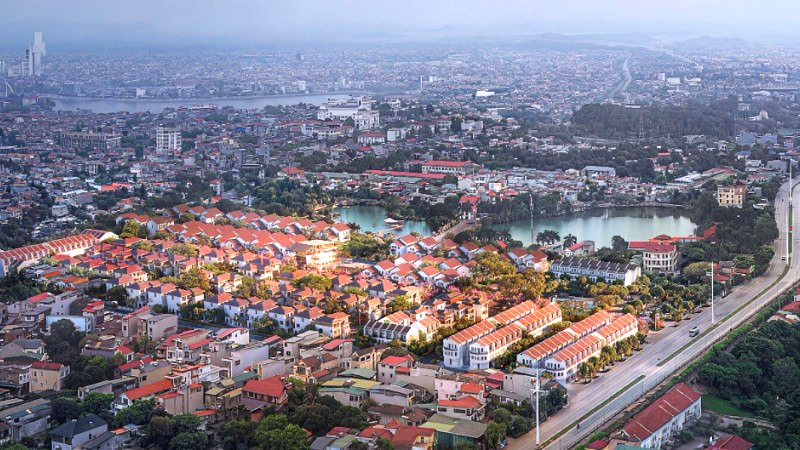 Phối cảnh khu biệt thự cao cấp Việt Trì Legacy Lakeside tại phường Thanh Miếu, Phú Thọ do Tasco làm chủ đầu tư.