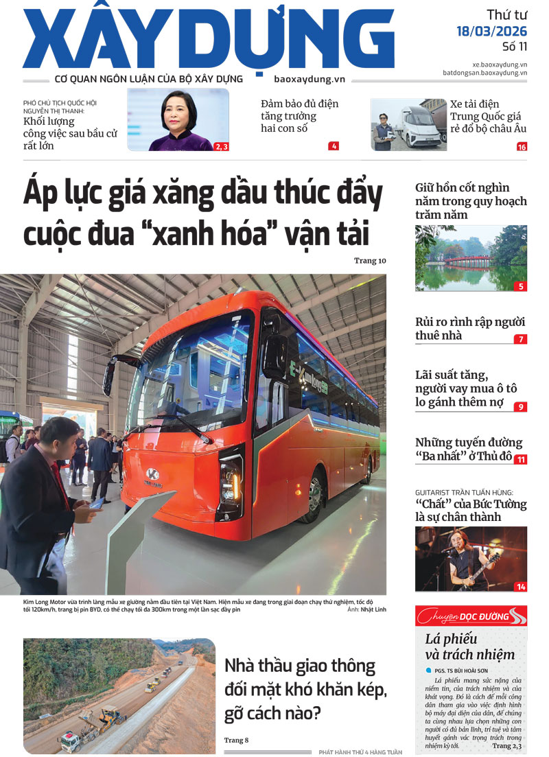 rang nhất B&aacute;o X&acirc;y dựng số 11 ra ng&agrave;y 18/3/2026.