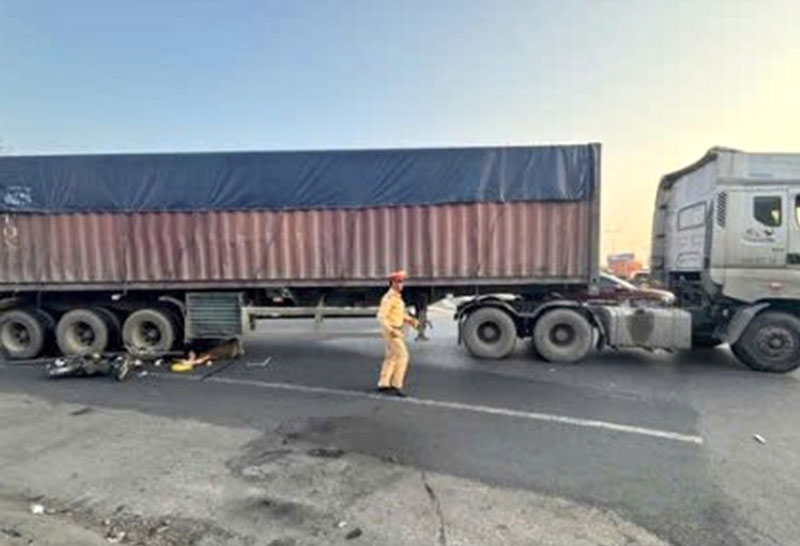 Hiện trường vụ tai nạn.