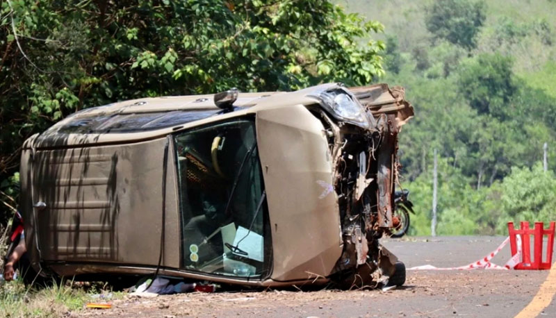 Hiện trường vụ tai nạn khiến hai b&agrave; ch&aacute;u tử vong thương t&acirc;m - Ảnh: Văn Ngọc.