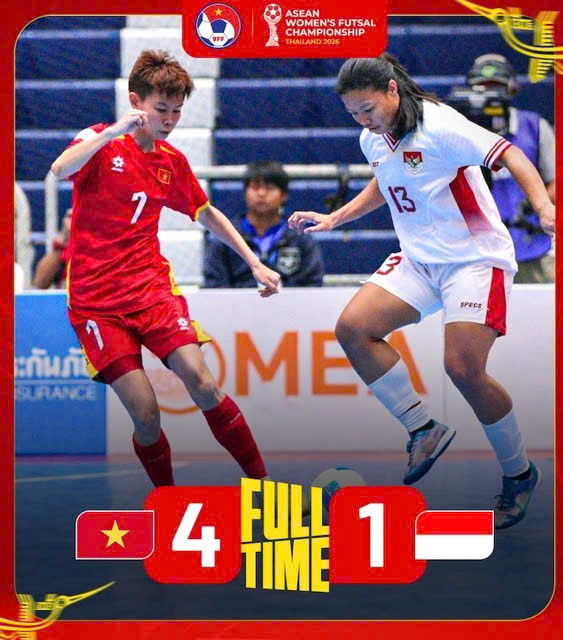 Thắng đậm Indonesia, tuyển Việt Nam gi&agrave;nh hạng ba tại giải futsal nữ Đ&ocirc;ng Nam &Aacute; 2026- Ảnh 1.