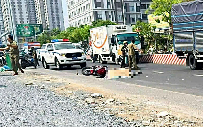 Hiện trường vụ tai nạn - Ảnh: Anh Vũ.