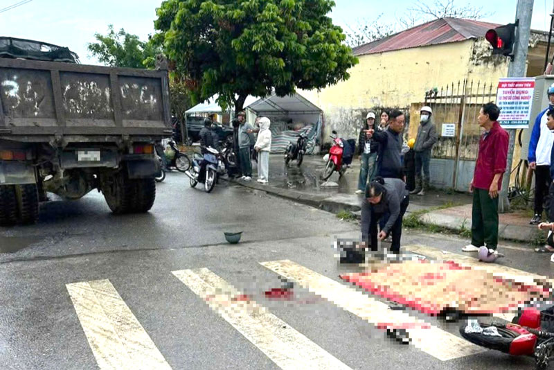 Hiện trường vụ tai nạn.