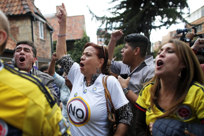 Phản ứng của người dân Colombia khi kết  quả trưng