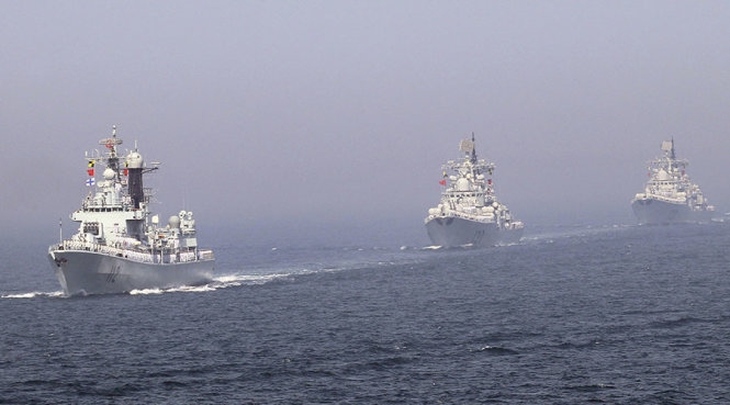 Các tàu chiến Trung Quốc rời cảng ở Hải Nam trong 