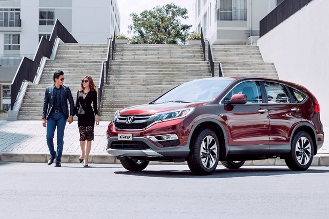 Honda crv màu đỏ