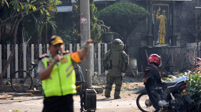 Cảnh sát Indonesia phong tỏa hiện trường