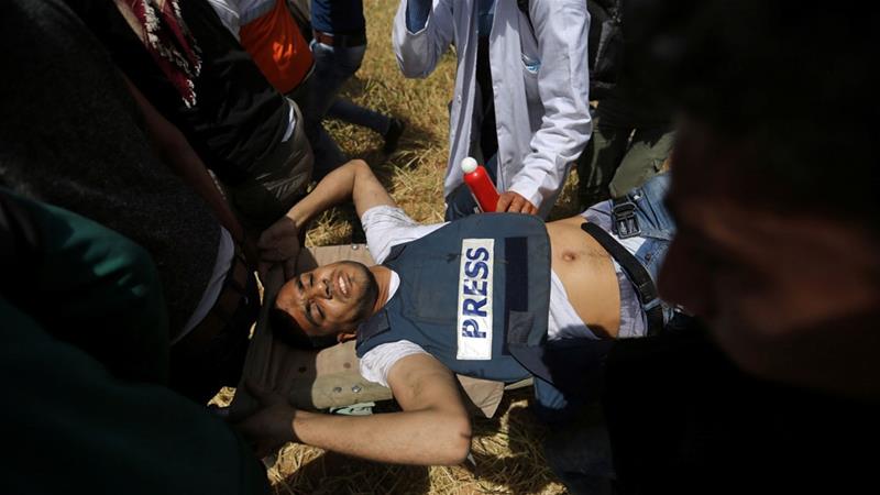 Nhà báo bị thương ở Dải Gaza