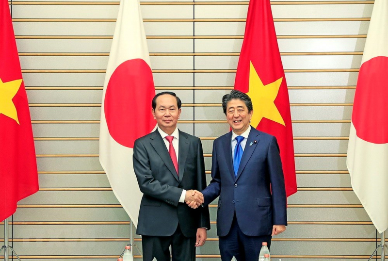 Chủ tịch nước Trần Đại Quang và Thủ tướng Nhật Bản