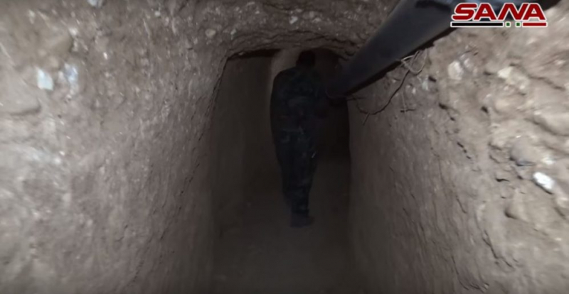 tunnels-in-Yalda miền Nam Damascus