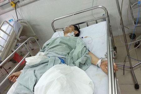 Nguyễn Đình Cường đang được điều trị trong Bệnh viện Xanh Pôn
