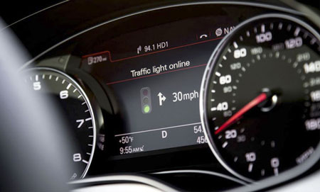 Công nghệ nhận diện đèn giao thông của Audi.