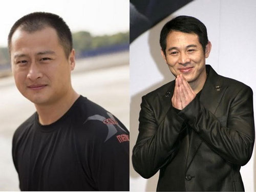 Diễn viên đóng thế Ju Kun (trái) và ngôi sao võ thuật Lí Liên Kiệt (Nguồn: cinema.com.my)
