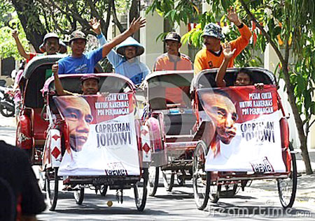 Những người ủng hộ Thống đốc Jakarta Joko Widodo