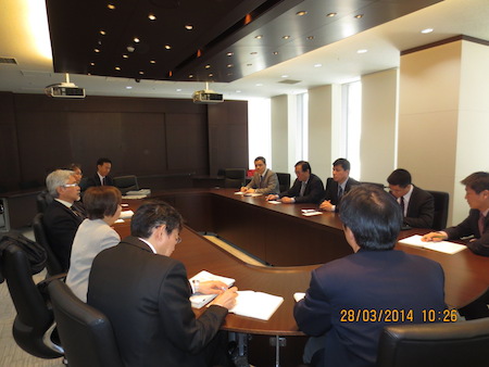 Đoàn công tác do Thứ trưởng Nguyễn Ngọc Đông dẫn đầu làm việc với 2 Phó chủ tịch Cơ quan hợp tác quốc tế Nhật Bản tại Tokyo