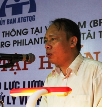 ông Nguyễn Trọng Thái, Chánh VP Ủy ban ATGT Quốc gia phát biểu khai mạc