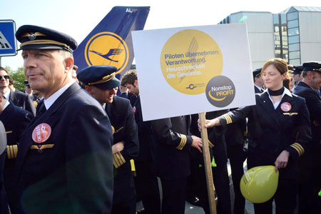 Phi công Lufthansa Airlines đình công tại Sân bay Frankfurt