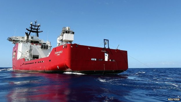Tàu Ocean Shield được trang bị máy định vị tín hiệu phát hiện ra 2 tín hiệu quan trọng