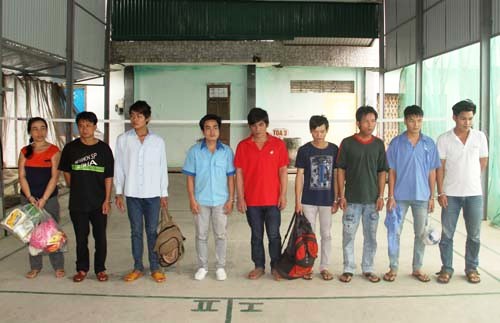 9 đối tượng bị bắt giữ sau một thời gian lẫn trốn trong các tỉnh phía Nam