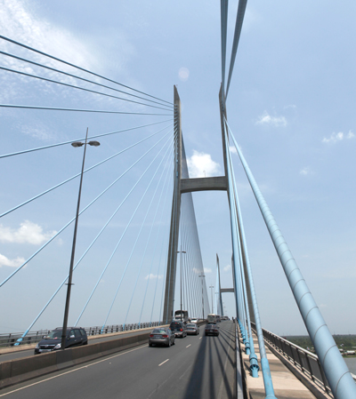 Cầu Mỹ Thuận là cây cầu dây văng lớn nhất đầu tiên ở Việt NamẢnh: Lã Anh