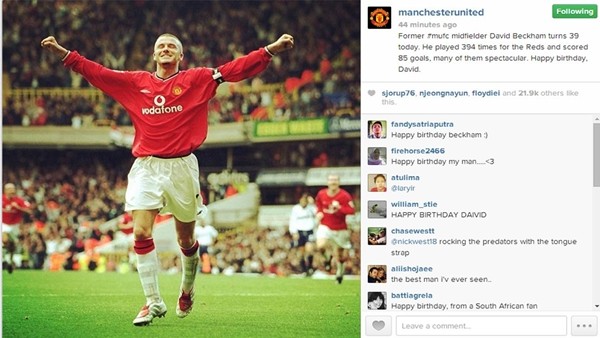 Beckham nhận được lời chúc từ những đội bóng cũ