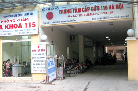 TT cấp cứu 115 Hà Nội nơi xảy ra sự việc động trời
