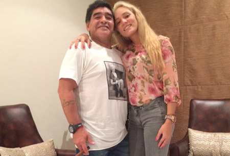 Maradona và Rocio Oliva thời còn mặn nồng