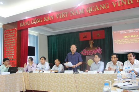 Ông Tất Thành Cang - Giám đốc Sở GTVT TP HCM phát biểu tại buổi họp báo
