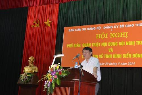 Phó Trưởng ban Tuyên giáo Trung ương Phạm Văn Linh phổ biến nội dung Hội nghị Trung ương 9 cho cán bộ chủ chốt Bộ GTVT