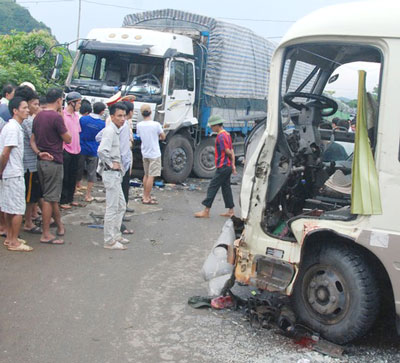 Hiện trường vụ tai nạn.