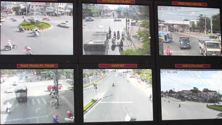 Các tuyến đường trung tâm TP Biên Hòa đều được lắp đặt camera giám sát