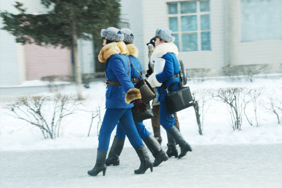 Các nữ cảnh sát giao thông tại Triều Tiên
