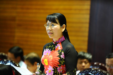 Đại biểu Nguyễn Thanh Thụy (Bình Định) - ảnh: Lã Anh