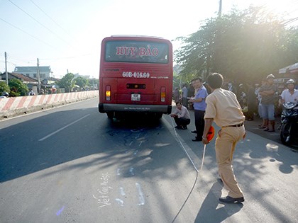 Hiện trường vụ tai nạn.