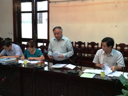 Đồng chí Nguyễn Văn Sửu, Phó chủ nhiệm Uỷ ban Kiểm tra TƯ tại buổi làm việc.