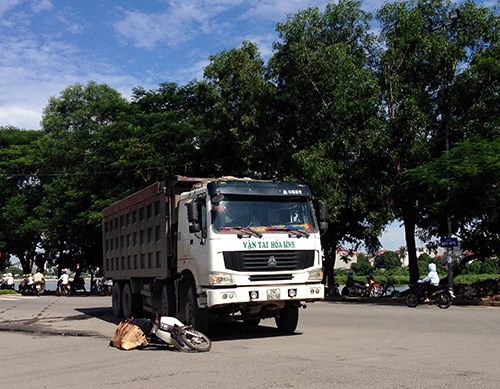 Hiện trường nơi xảy ra vụ tai nạn.