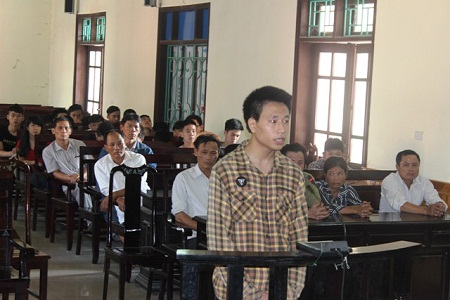 Bị cáo Hồ Văn Hà tại phiên tòa
