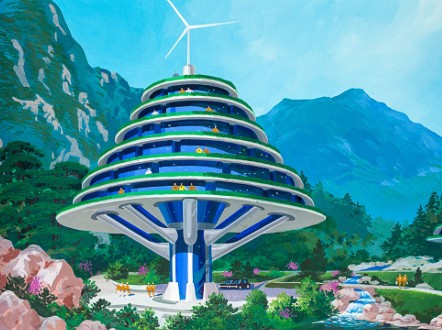 Một khách sạn được thiết kế theo hình cây trên núi Kumgang