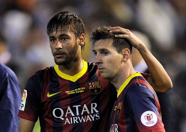 Neymar và Messi trong màu áo Barca