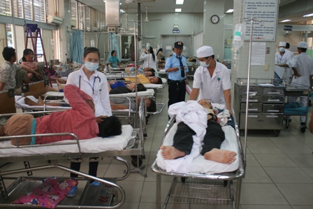 Các nạn nhân được cấp cứu tại bệnh viện Chợ Rẫy