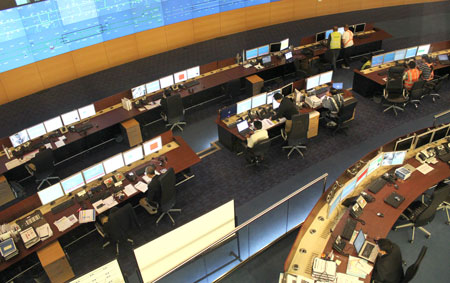Trung tâm Điều khiển vận hành điều khiển tập trung hóa đối với từng bộ phận của hệ thống tàu điện ngầm tại Dubai (ảnh do Thales cung cấp)