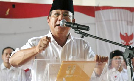 Ứng cử viên Tổng thống Indonesia Prabowo Subianto