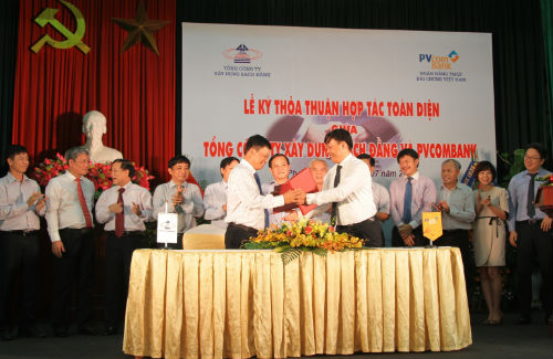 Lễ Ký kết Thỏa thuận hợp tác toàn diện giữa PVcomBank và Tổng công ty Xây dựng Bạch Đằng