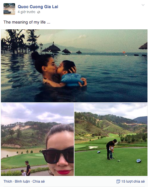 Trước đó, Cường Đô la đã đăng tải những hình ảnh rất hạnh phúc của anh cùng Subeo và Hồ Ngọc Hà.