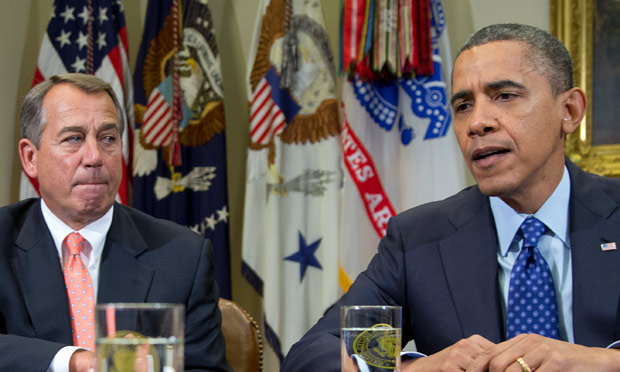 Tổng thống BarackObama (phải) và Chủ tịch Hạ viện John-Boehner