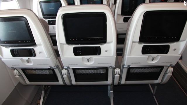 Một màn hình máy tính để giải trí cho hành khách trên máy bay