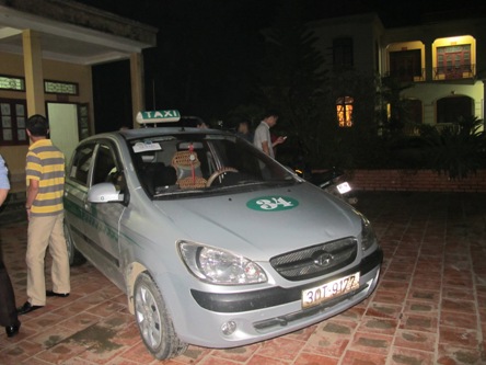 Chiếc xe taxi mà Loan thuê để vận chuyển số ma túy đá